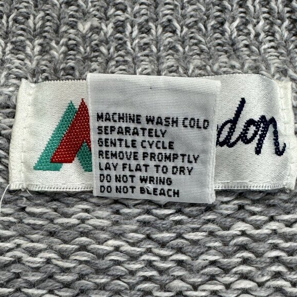 Vtg Cardigan Sweater Women L Floral Yarn Embroidery Argyle Chunky 90s Y2K Preppy - Picture 9 of 11